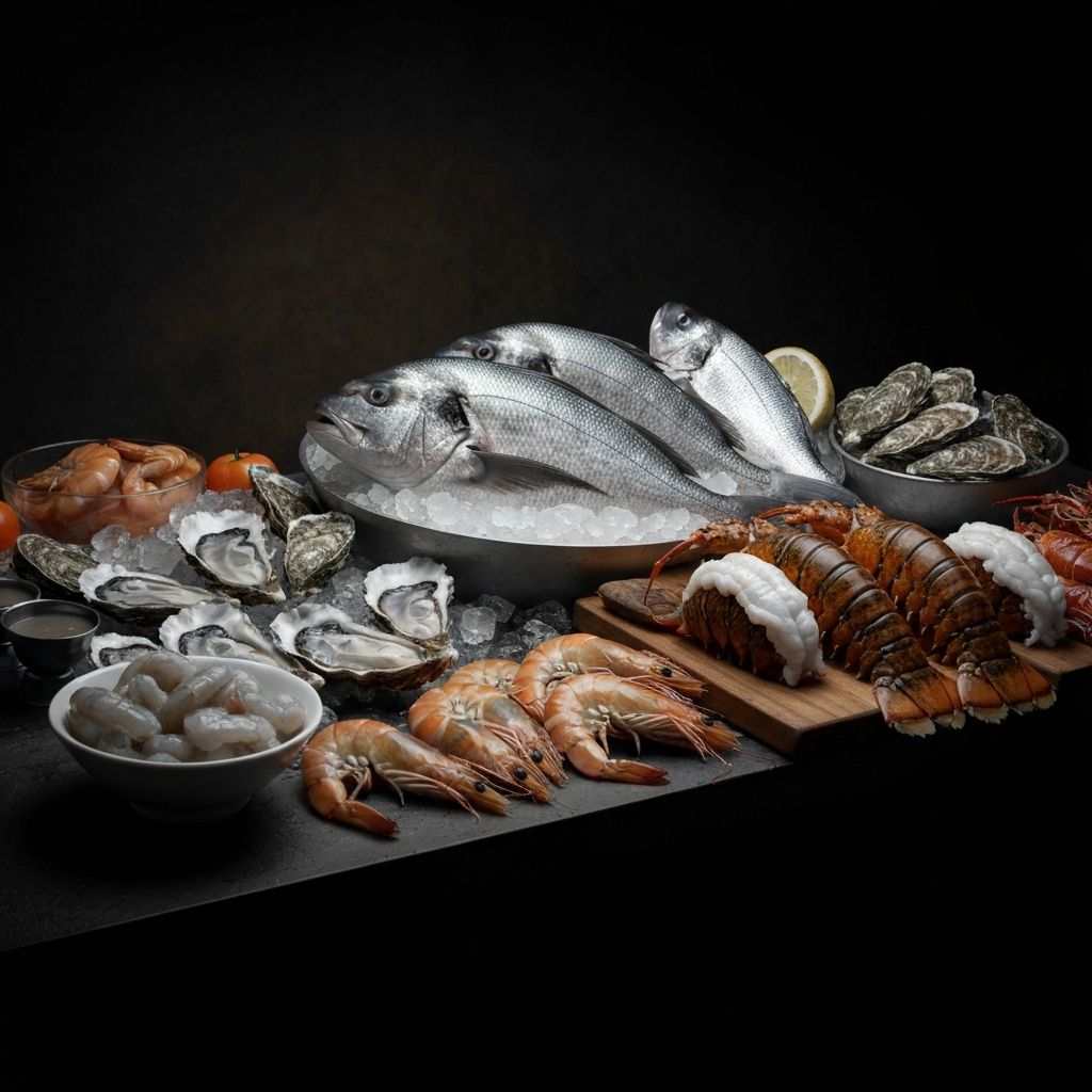 Premium seafood display